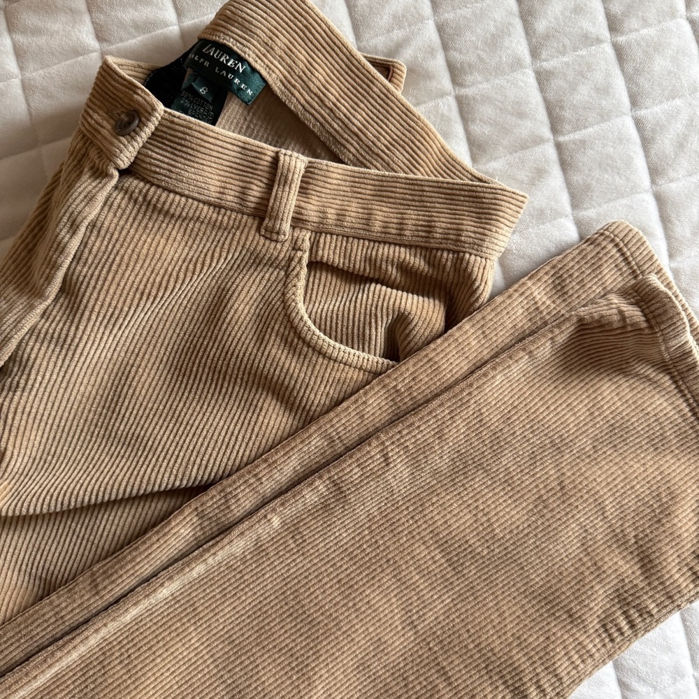 Lauren Ralph Lauren Tan Corduroy Pants